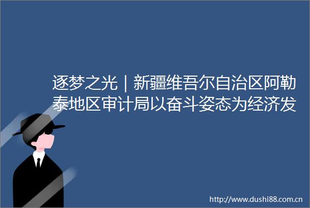 逐梦之光｜新疆维吾尔自治区阿勒泰地区审计局以奋斗姿态为经济发展保驾护航