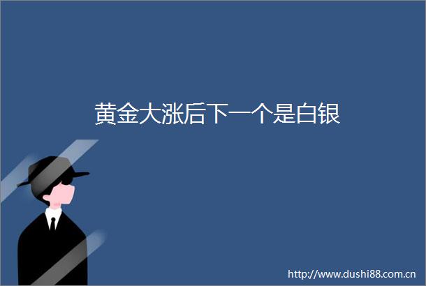 黄金大涨后下一个是白银