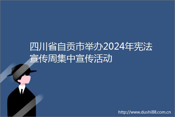 四川省自贡市举办2024年宣传周集中宣传活动