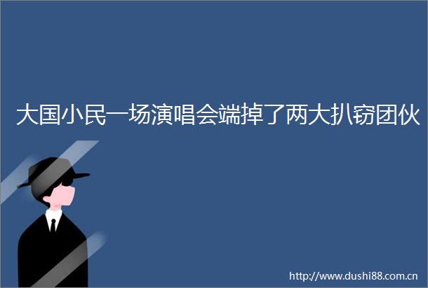 大国小民一场演唱会端掉了两大扒窃团伙