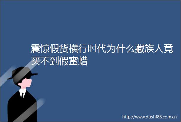 震惊假货横行时代为什么藏族人竟买不到假蜜蜡