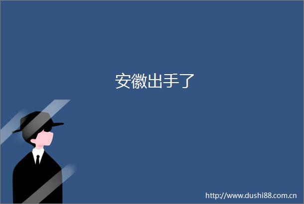 安徽出手了