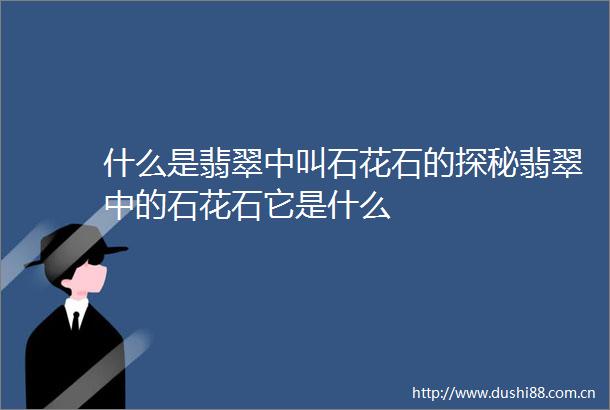什么是翡翠中叫石花石的探秘翡翠中的石花石它是什么