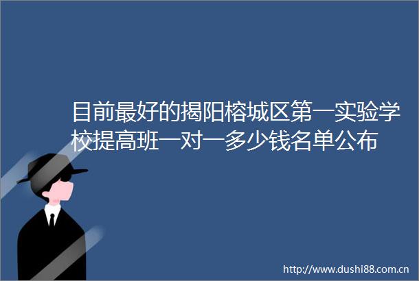 目前最好的揭阳榕城区第一实验学校提高班一对一多少钱名单公布