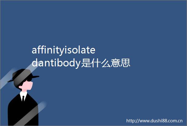 affinityisolatedantibody是什么意思