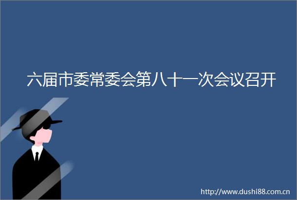 六届市委常委会第八十一次会议召开