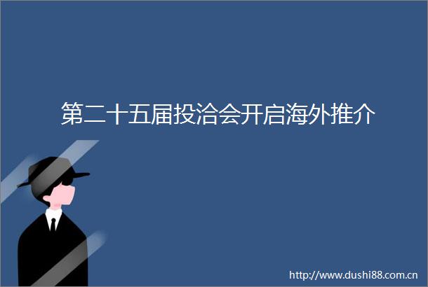 第二十五届投洽会开启海外推介