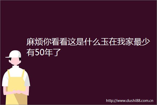麻烦你看看这是什么玉在我家最少有50年了