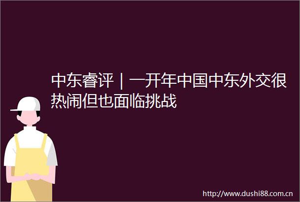 中东睿评｜一开年中东外交很热闹但也面临挑战