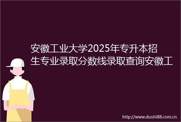 安徽工业大学2025年专升本招生专业录取分数线录取查询安徽工业大学专升本调剂原则