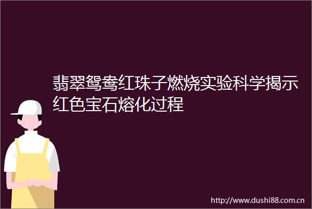 翡翠鸳鸯红珠子燃烧实验科学揭示红色宝石熔化过程