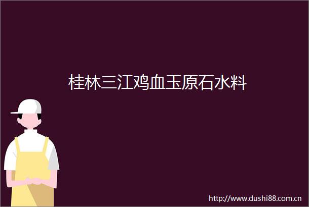 桂林三江鸡血玉原石水料
