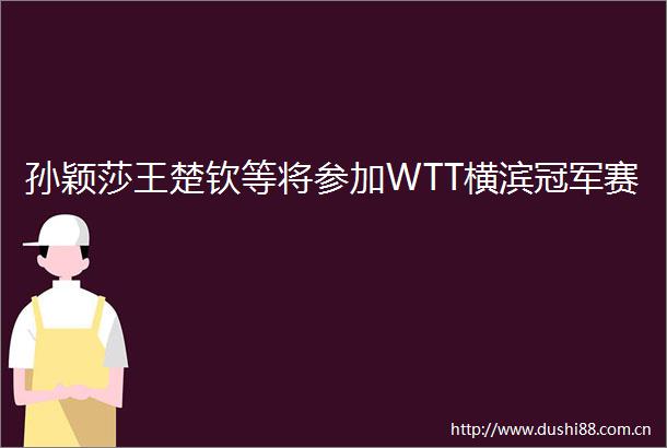 孙颖莎王楚钦等将参加WTT横滨冠军赛