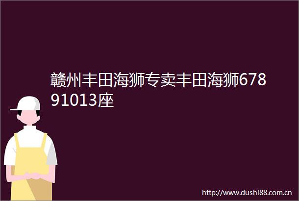赣州丰田海狮专卖丰田海狮67891013座