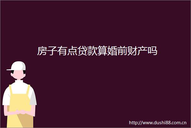 房子有点算婚前财产吗