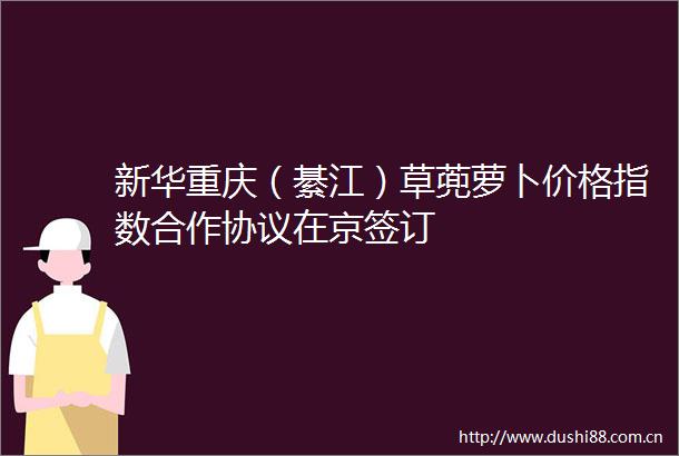 新华重庆（綦江）草蔸萝卜价格指数合作协议在京签订
