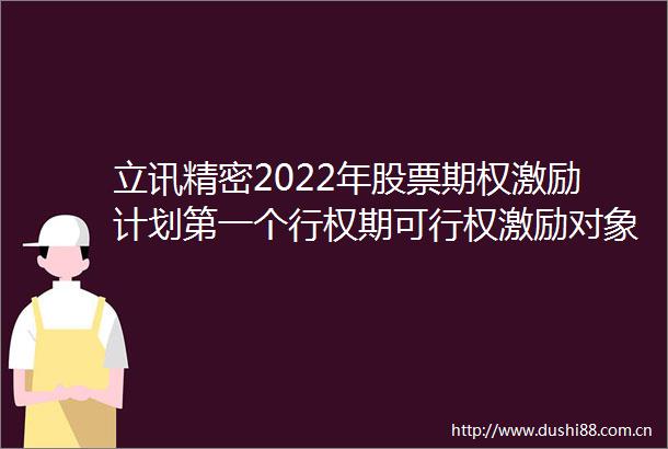 立讯精密2022年股票期权激励计划第一个行权期可行权激励对象名单