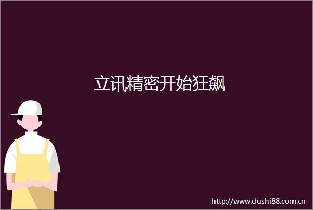 立讯精密开始狂飙