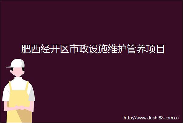 肥西经开区市政设施维护管养项目