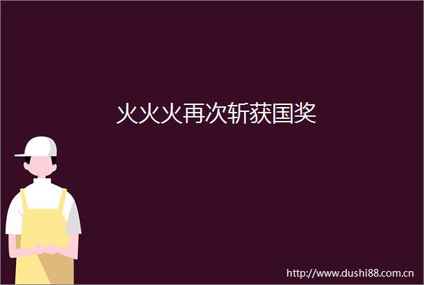 火火火再次斩获国奖