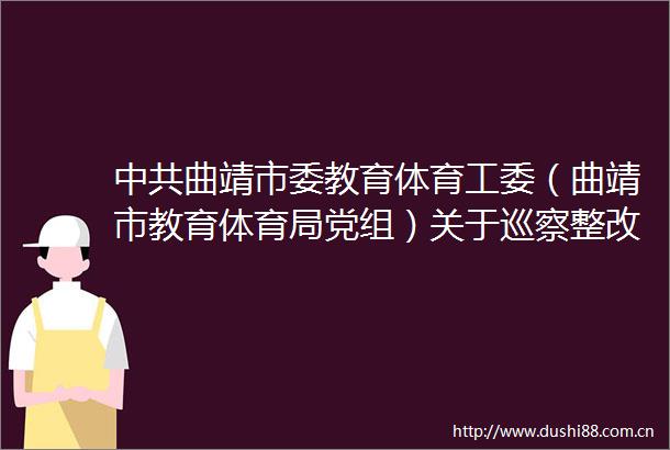 曲靖市委教育体育工委（曲靖市教育体育局党组）关于巡察整改进展情况的通报