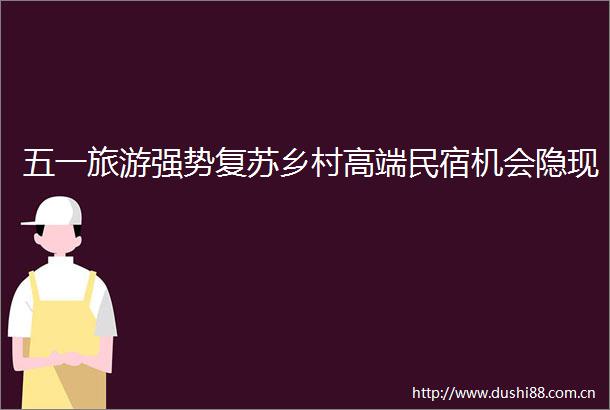 五一旅游强势复苏乡村高端民宿机会隐现