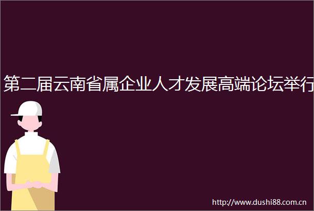 第二届云南省属企业人才发展高端论坛举行