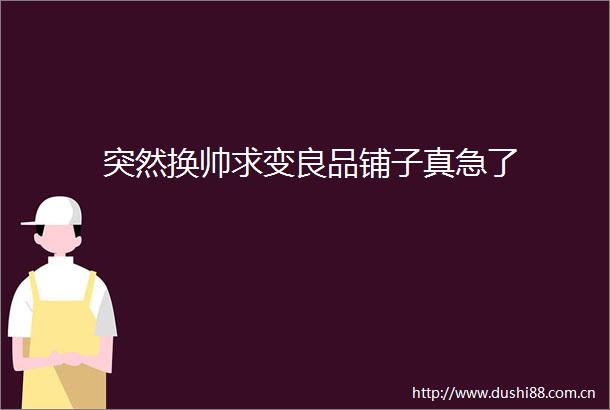 突然换帅求变良品铺子真急了