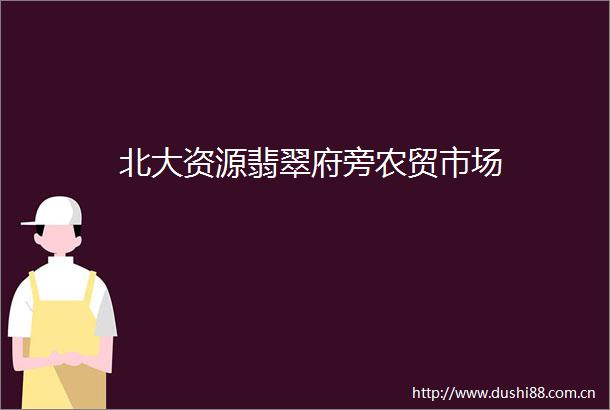 北大资源翡翠府旁农贸市场
