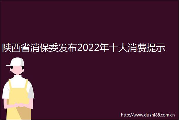 陕西省消保委发布2022年十大消费提示