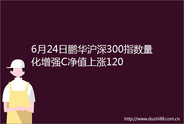 6月24日鹏华沪深300指数量化增强C净值上涨120