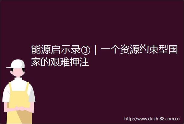 能源启示录③｜一个资源约束型的艰难押注