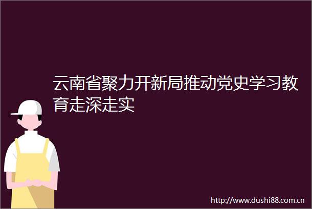 云南省聚力开新局推动党史学习教育走深走实