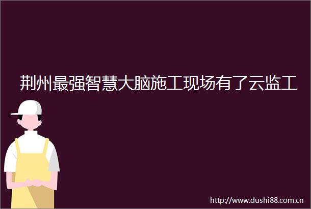 荆州最强智慧大脑施工现场有了云监工