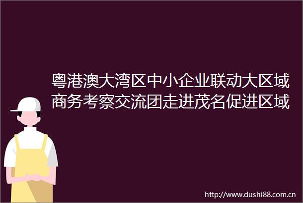 粤港澳大湾区中小企业联动大区域商务考察交流团走进茂名促进区域联动与协同发展