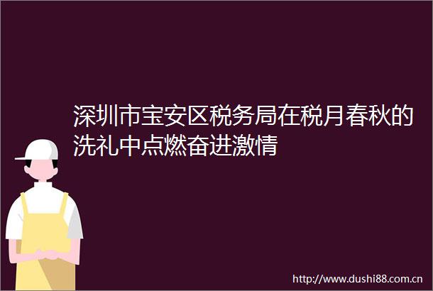 深圳市宝安区税务局在税月春秋的洗礼中点燃奋进