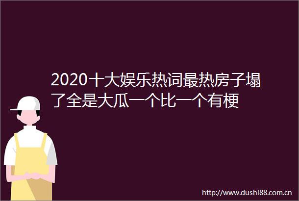 2020十大娱乐热词最热房子塌了全是大瓜一个比一个有梗