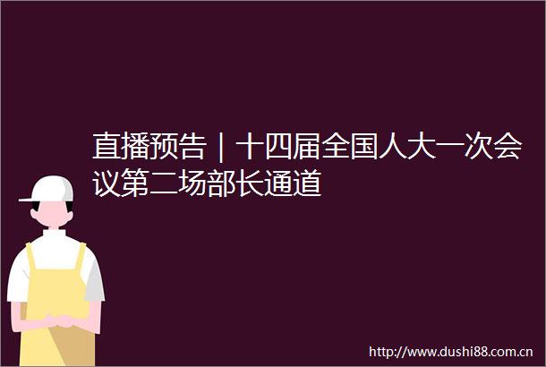 直播预告｜十四届全国人大一次会议第二场部长通道