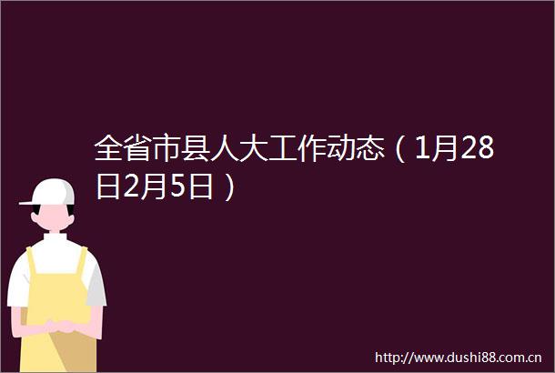 全省市县人大工作动态（1月28日2月5日）
