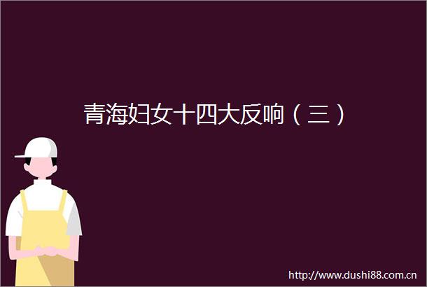 青海妇女十四大反响（三）