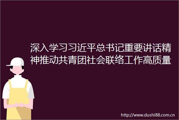 深入学习总书记重要讲话精神推动共青团社会联络工作高质量发展