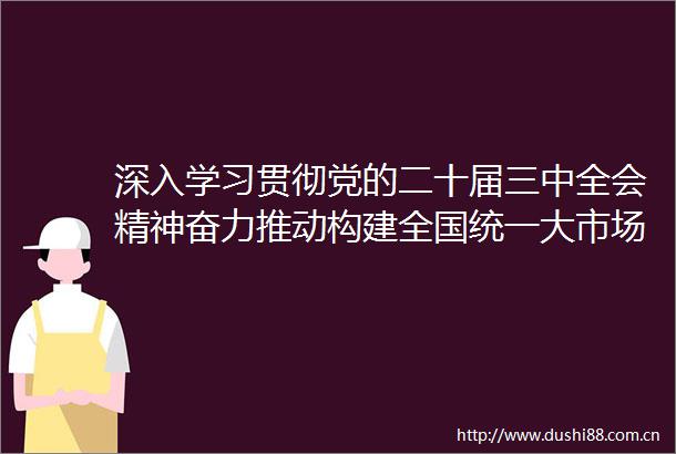 深入学习贯彻党的二十届三中全会精神奋力推动构建全国统一大市场取得更大成效罗文在中管专题研讨