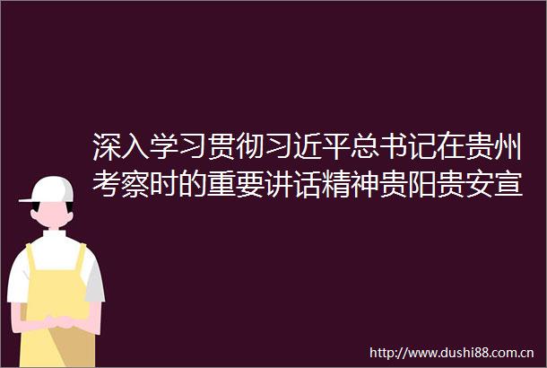 深入学习贯彻总书记在贵州考察时的重要讲话精神贵阳贵安宣讲团第二轮集中宣讲报告会在修文举行