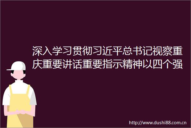 深入学习贯彻总书记视察重庆重要讲话重要指示精神以四个强化推动党纪学习教育在高校走深走实