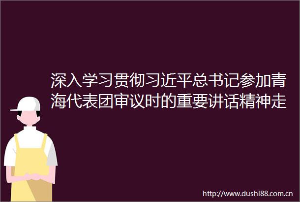 深入学习贯彻总书记参加青海代表团审议时的重要讲话精神走出适合青海实际的高质量发展之路