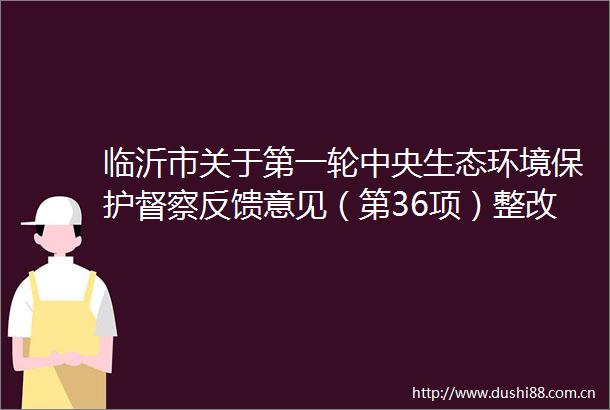 临沂市关于第一轮中央生态环境保护督察反馈意见（第36项）整改验收情况公示