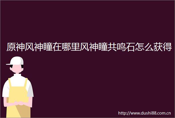 原神风神瞳在哪里风神瞳共鸣石怎么获得