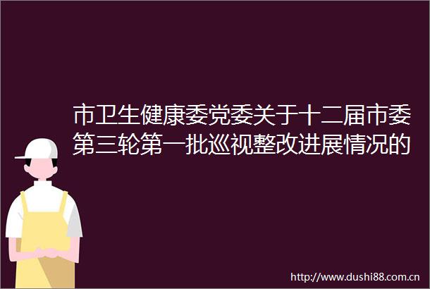 市卫生健康委党委关于十二届市委第三轮第一批巡视整改进展情况的通报