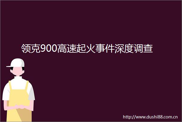 领克900高速起火深度调查