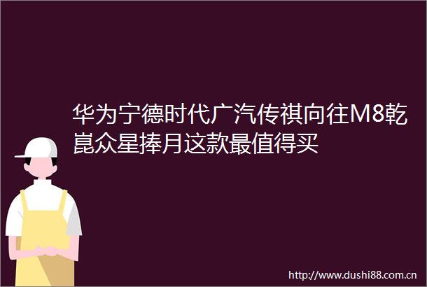 华为宁德时代广汽传祺向往M8乾崑众星捧月这款最值得买